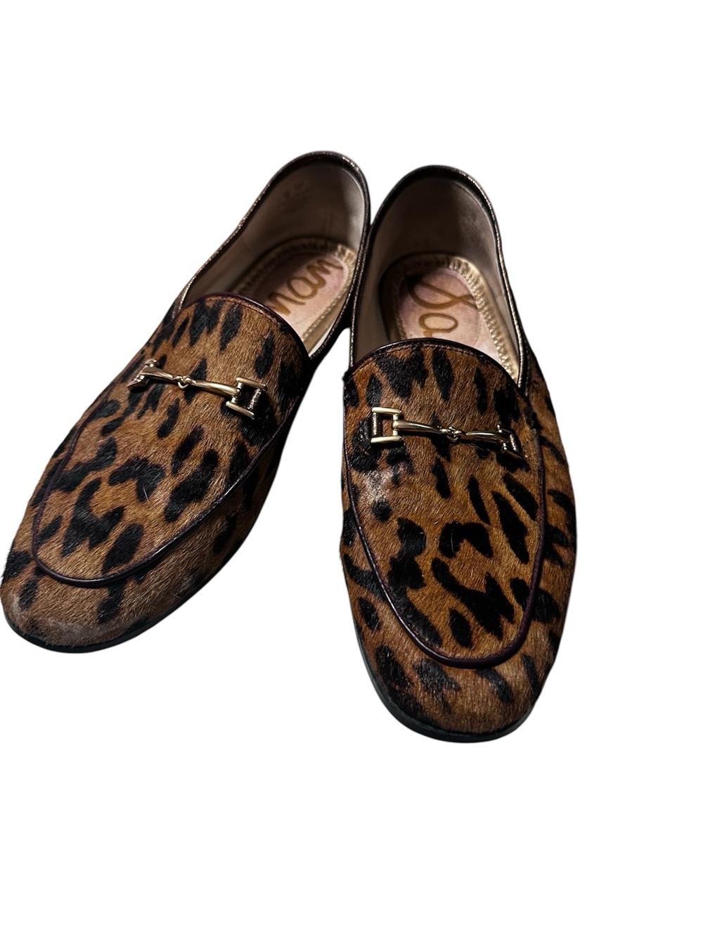 Sam Edelman Leopard Print Horsebit Loafers - Brown Size 7